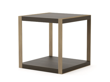 EMPIRE - Square brass and wooden side table by Stylish Club - view 2